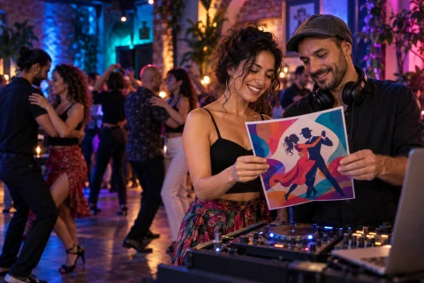 Una serata di ballo e la sua locandina